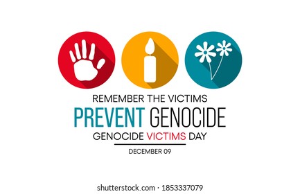 Vector illustration on the theme of International Day of Commemoration and Dignity of the Victims of the Crime of Genocide and of the Prevention of this Crime, observed each year on December 9th.