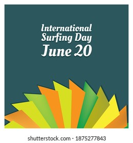 Vector illustration on the theme of International Surfing Day