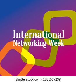 Vector illustration on the theme of International Networking Week