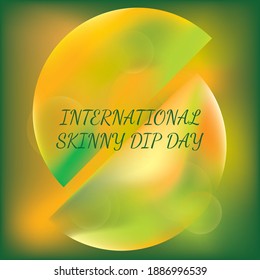 Vector illustration on the theme of International Skinny Dip Day 