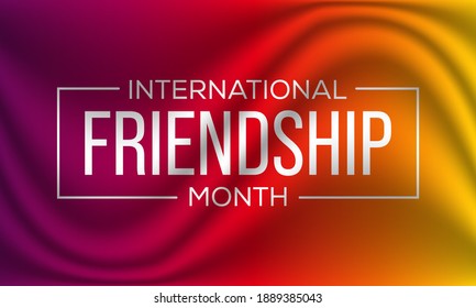 Vector illustration on the theme of International Friendship Month observed each year during February across the globe.