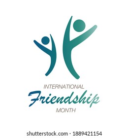 Ilustración de vectores sobre el tema del Mes de la Amistad Internacional que se celebra cada año en febrero en todo el mundo.