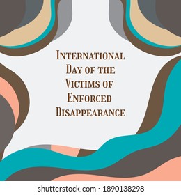Ilustración de vectores sobre el tema del Día Internacional de las Víctimas de las Desapariciones Forzadas