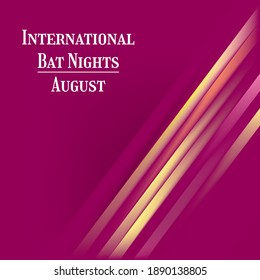 Vector illustration on the theme of International Bat Nights