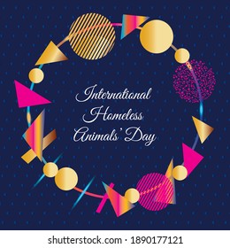 Vector illustration on the theme of International Homeless Animals’ Day