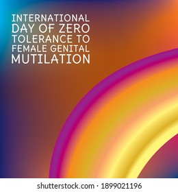Ilustración de vectores sobre el tema del Día Internacional de la Tolerancia Cero a la Mutilación Genital Femenina