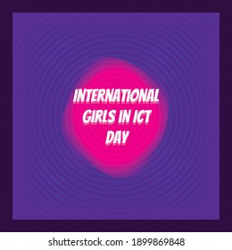 Vector illustration on the theme of International Girls in ICT Day
