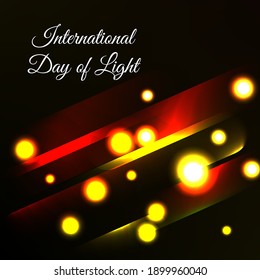 Ilustración de vectores sobre el tema del Día Internacional de la Luz 