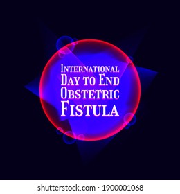 Vector illustration on the theme of International Day to End Obstetric Fistula