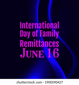 Vector illustration on the theme of International Day of Family Remittances