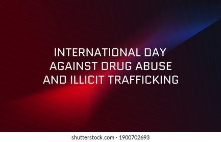 Vektorgrafik zum Thema Internationaler Tag gegen Drogenmissbrauch und illegalen Handel 