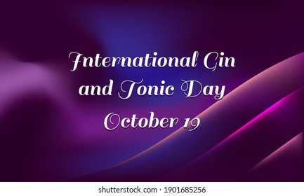 Vector illustration on the theme of International Gin and Tonic Day