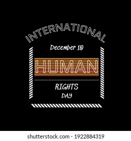 Ilustración de vectores sobre el tema del Día Internacional de los Derechos Humanos que se celebra cada año el 10 de diciembre en todo el mundo.