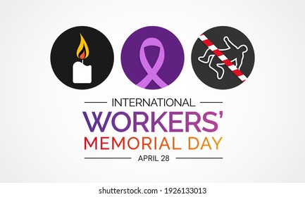 Vector Illustration On The Theme Of International Workers Memorial Day Observed Each Year On April 28th Across The Globe.