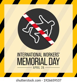 Vector Illustration On The Theme Of International Workers Memorial Day Observed Each Year On April 28th Across The Globe.