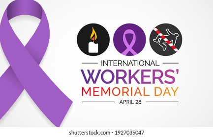 Vector Illustration On The Theme Of International Workers Memorial Day Observed Each Year On April 28th Across The Globe.