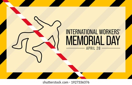 Vector illustration on the theme of International workers memorial day observed each year on April 28th across the globe.