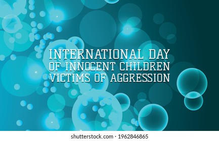 Vector illustration on the theme of International day of Innocent Children victims of aggression observed every year on June 4th across the globe.