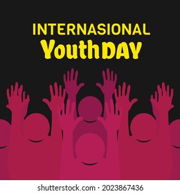 Vector illustration on the theme of International youth day