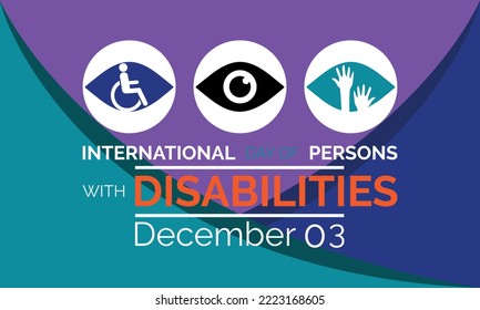 Vector illustration on the theme of International day of persons with disabilities observed each year on December.