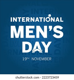 Vector illustration on the theme of International Men's day on November 19th.