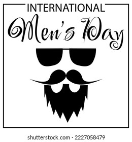 Vector illustration on the theme International Men's Day. For a poster or banner and greeting card