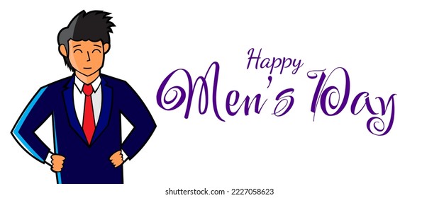 Vector illustration on the theme International Men's Day. For a poster or banner and greeting card