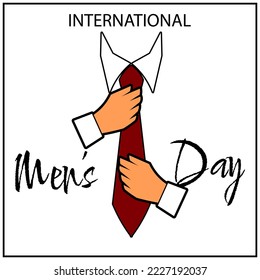 Vector illustration on the theme International Men's Day. For a poster or banner and greeting card