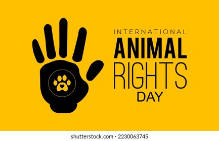 Vector illustration on the theme of international animal rights day observed each year during December. observed each yearduring December banner, Holiday, poster, card and background design.