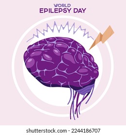 Vector illustration on the theme of International Epilepsy Day