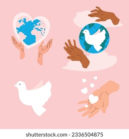 Vector Illustration on the theme International Day of Charity, vector icon in flat style holiday goodness