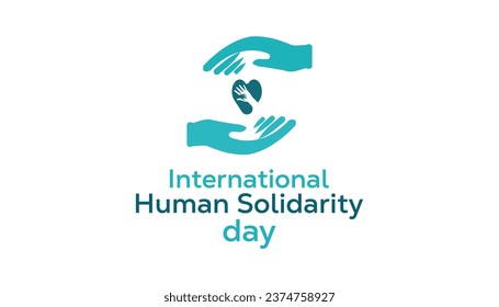 Vektorgrafik zum Thema der internationalen menschlichen Solidarität Tag beobachtet jedes Jahr im Dezember. jedes Jahr während Dezember Banner, Feiertag, Poster, Karte und Hintergrund Design.