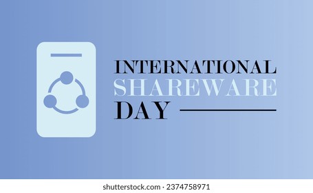Ilustración de vectores sobre el tema del Día Internacional de Shareware que se celebra cada año en diciembre. se observa cada año durante el banner de diciembre, vacaciones, afiche, tarjeta y diseño de fondo.
