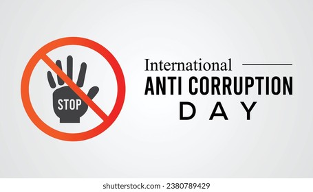 Vector illustration on the theme of International Anti Corruption day observed each year during December.banner, Holiday, poster, card and background design.