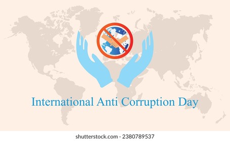 Vector illustration on the theme of International Anti Corruption day observed each year during December.banner, Holiday, poster, card and background design.