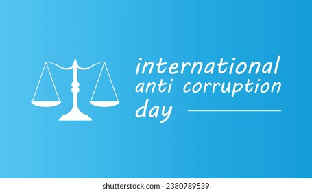 Vector illustration on the theme of International Anti Corruption day observed each year during December.banner, Holiday, poster, card and background design.