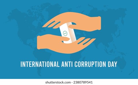 Vector illustration on the theme of International Anti Corruption day observed each year during December.banner, Holiday, poster, card and background design.