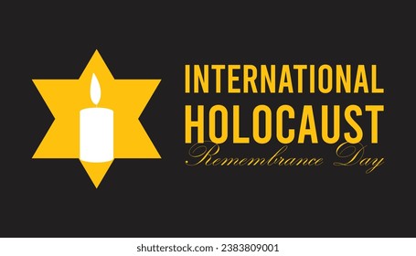 Vector illustration on the theme of International Holocaust remembrance day observed each year during January.banner, Holiday, poster, card and background design.