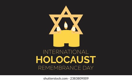 Vektorgrafik zum Thema Internationaler Holocaust-Gedenktag beobachtet jedes Jahr während Januar.banner, Holiday, Poster, Karte und Hintergrund-Design.