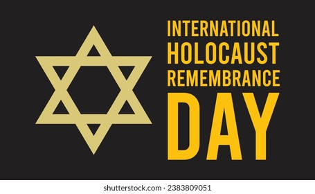 Ilustración vectorial sobre el tema del Día Internacional de la Recordación del Holocausto que se observa cada año durante enero.Banner, Holiday, afiche, tarjeta y diseño de fondo.