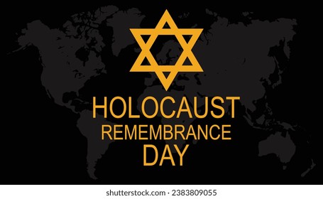 Ilustración vectorial sobre el tema del Día Internacional de la Recordación del Holocausto que se observa cada año durante enero.Banner, Holiday, afiche, tarjeta y diseño de fondo.