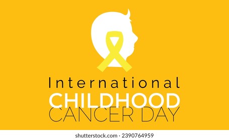 Vector illustration on the theme of International Childhood Cancer day observed each year during February 15.banner, Holiday, poster, card and background design.