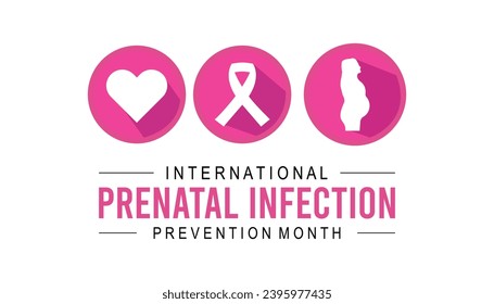 Ilustración vectorial sobre el tema del mes internacional de prevención de la infección prenatal (GBS) que se observa cada año durante febrero.Banner, Holiday, afiche, tarjeta y diseño de fondo.