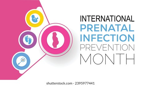 Vector illustration on the theme of International Prenatal Infection (GBS) prevention month observed each year during February.banner, Holiday, poster, card and background design.