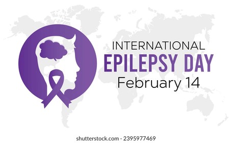 Vector illustration on the theme of International Epilepsy Day observed each year during February.banner, Holiday, poster, card and background design.