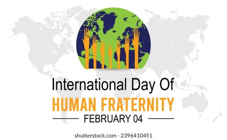 Vektorgrafik zum Thema des internationalen Tages der menschlichen Brüderlichkeit beobachtet jedes Jahr während Februar.banner, Holiday, Poster, Karte und Hintergrund-Design.
