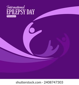 Vector illustration on the theme of International Epilepsy Day.