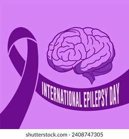 Vector illustration on the theme of International Epilepsy Day.