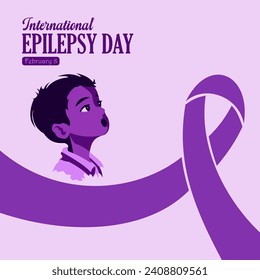 Vector illustration on the theme of International Epilepsy Day.