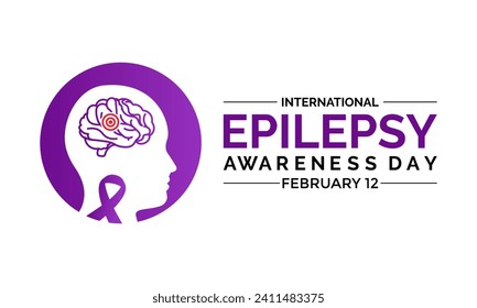 Vector illustration on the theme of International Epilepsy Day.  It ,s understanding and awareness of epilepsy. Banner, poster, card, background design.